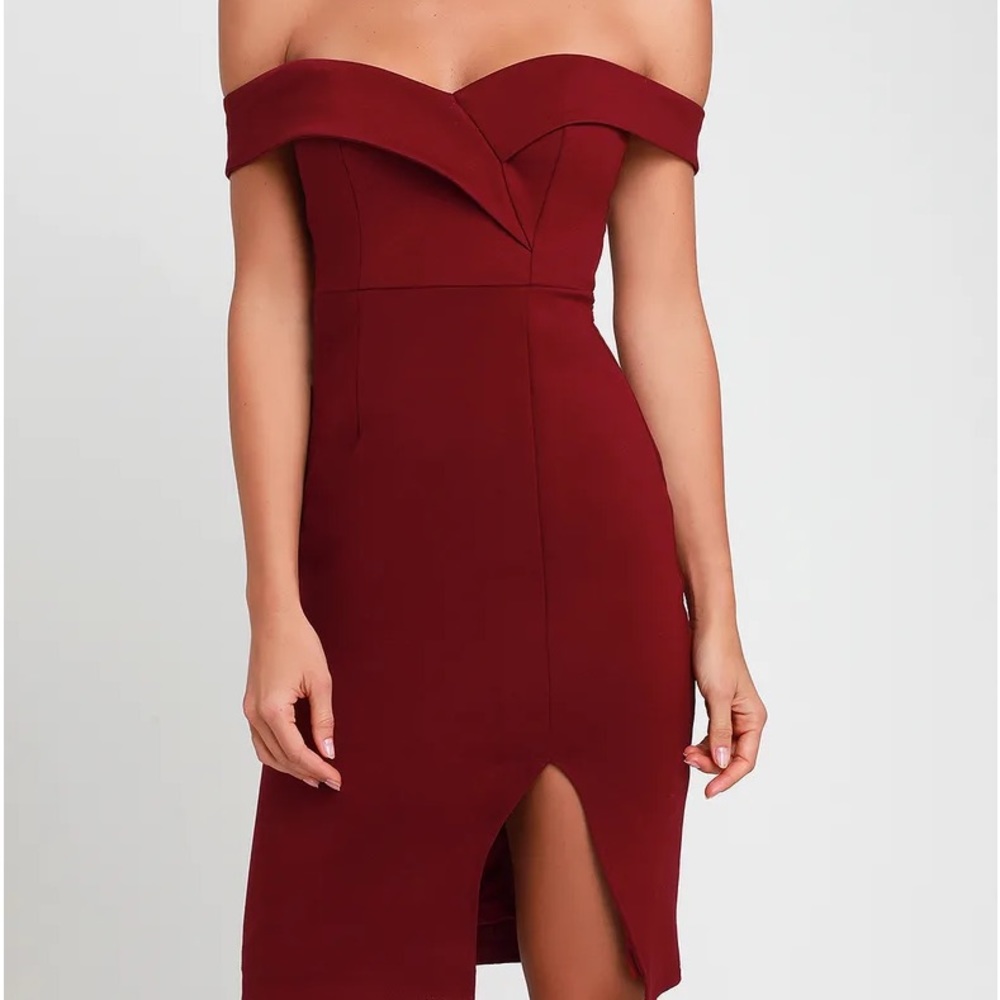 Lulus Classic Glam Off-The-Shoulder Dress Small
